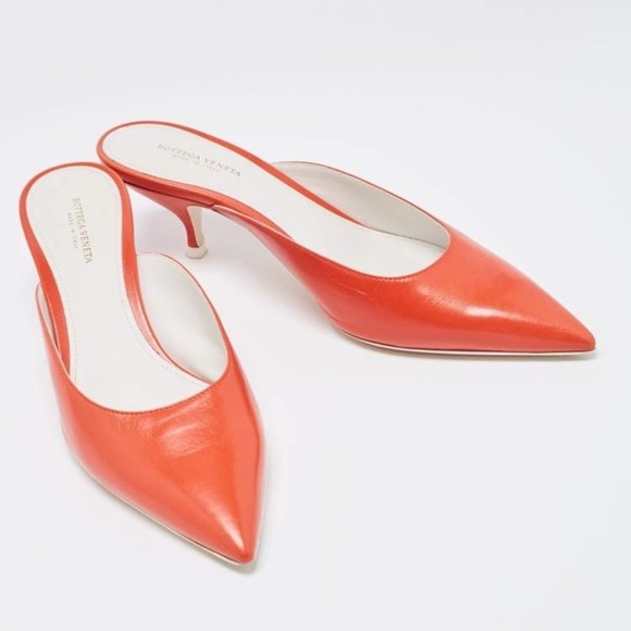 Orange bottega veneta kitten heels - Picture 6 of 11